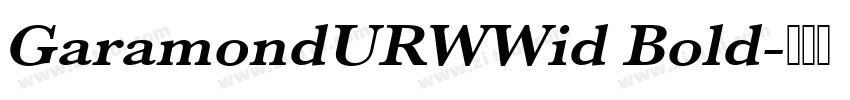 GaramondURWWid Bold字体转换
